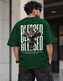 Blessed Cross Eagle Oversized T-Shirt | Tee Prism