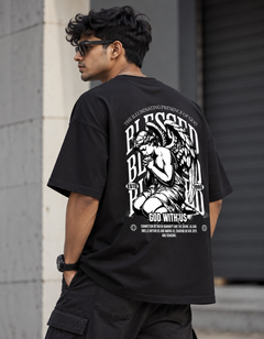 Blessed Cross Eagle Oversized T-Shirt | Tee Prism