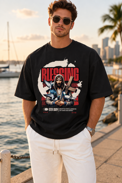 Blessing Jesus With Doves Oversized T-Shirt | Tee Prism